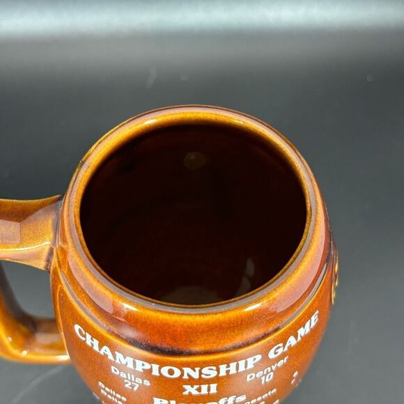 Vintage 1977 Dallas Cowboys Super Bowl XII Champs Season Mug‎ Rare - Picture 3 of 4
